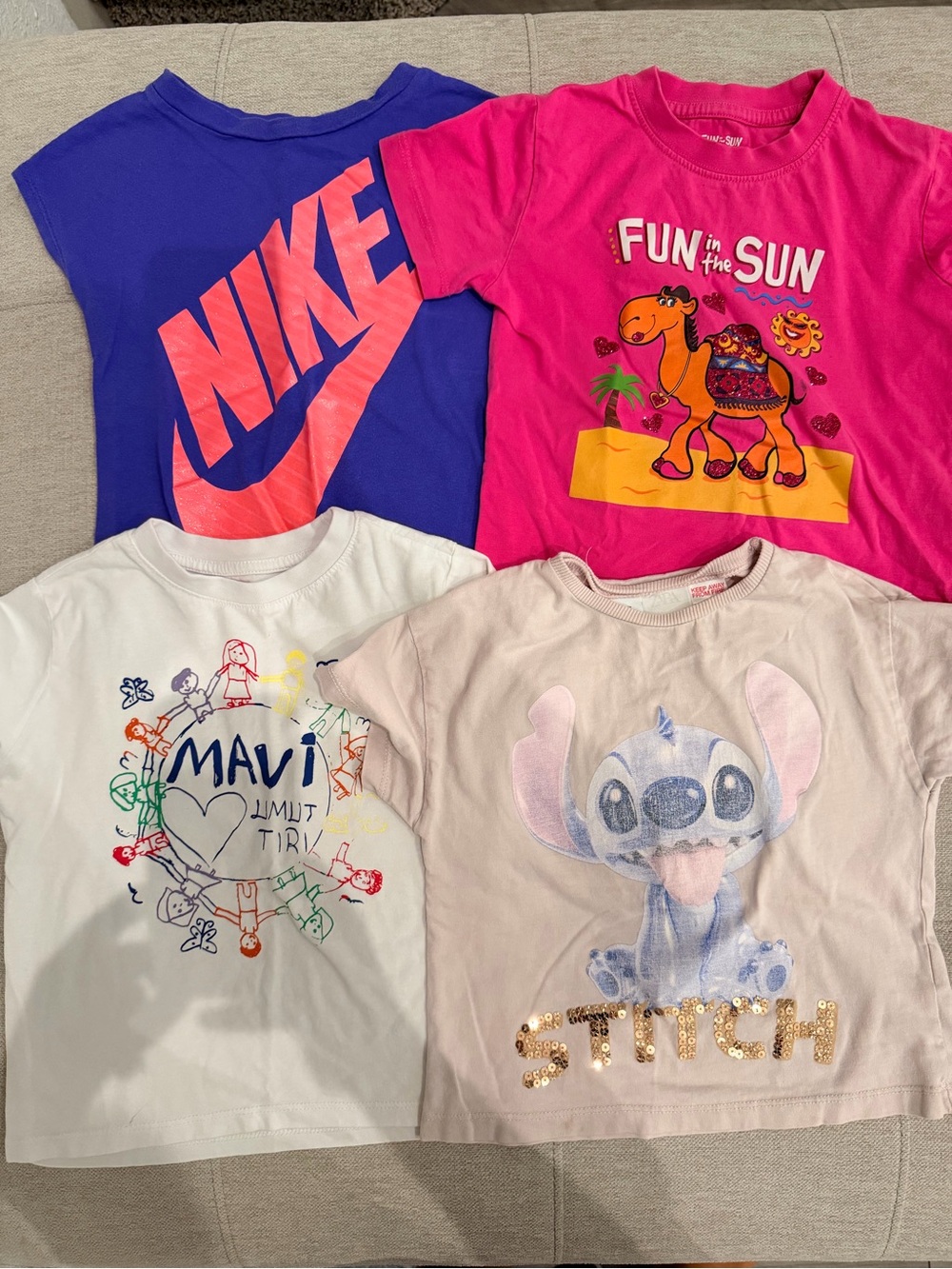 Bundle of girls tshirts from assorted brands size 3-4